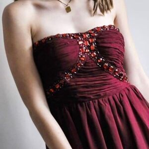 Jeweled Strapless Cocktail/Formal Dress